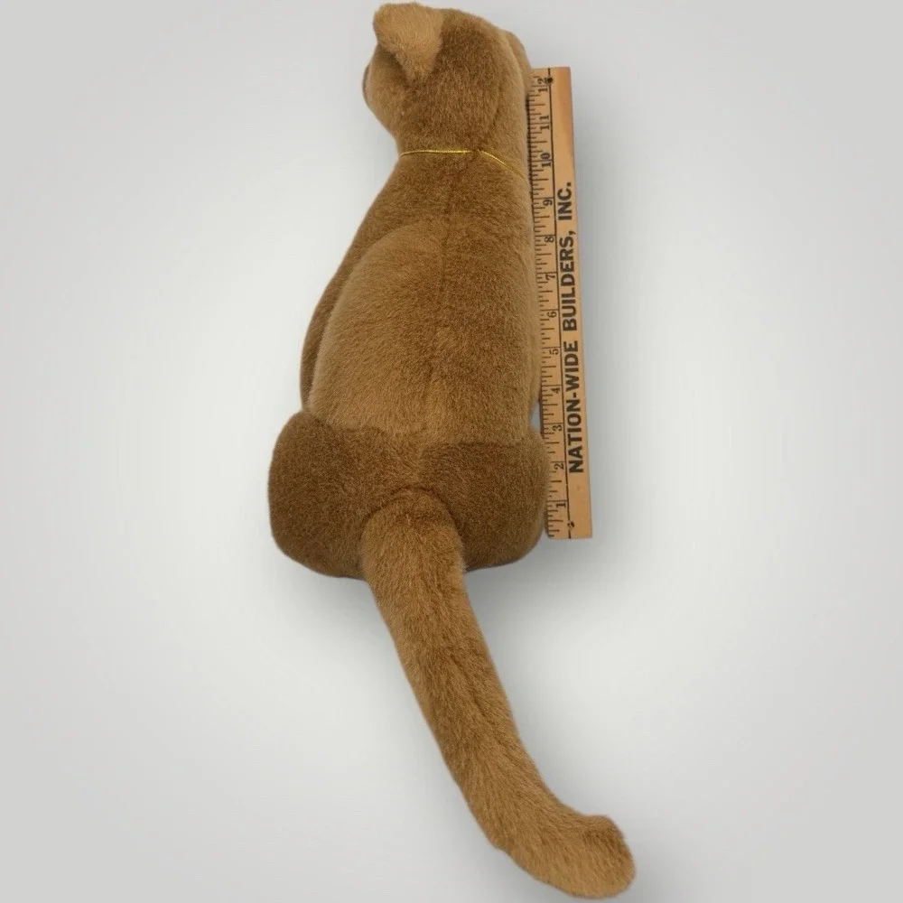 Toys R Us Soft Classics Vintage Brown Cat Plush Stuffed‎ Animal Realistic 13